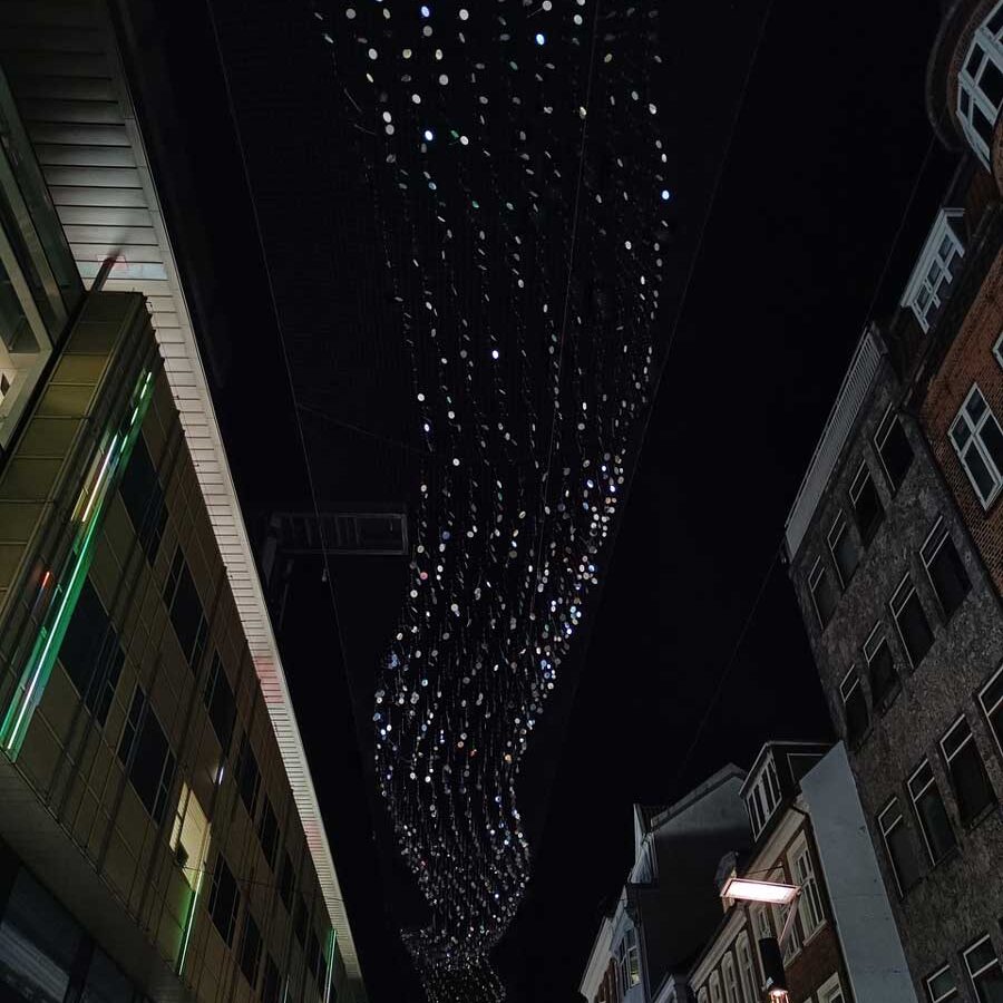 Copenhagen Light Festival på Broens Skøjtebane. Værket flow